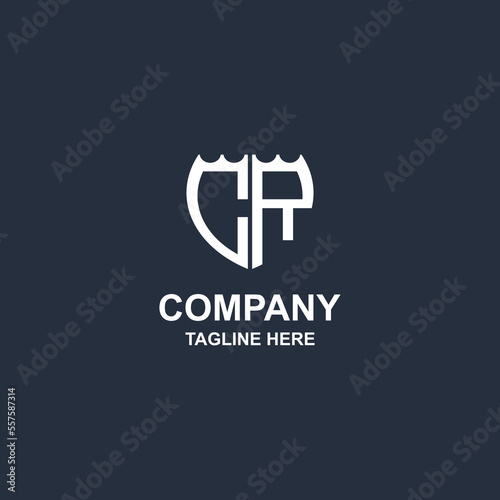 creative cr monogram logo design