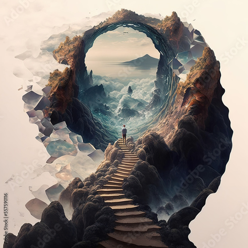Obraz na płótnie Chemin hypnotique - vortex