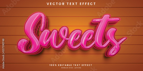 Sweets editable 3d text effect