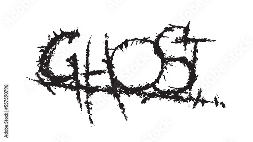 Ghost Word in Black Vector