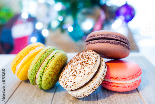 Colorful Holiday Macarons