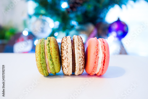 Colorful Holiday Macarons