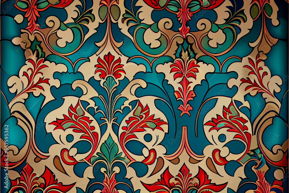 Ottoman Floral pattern texture Ottoman Floral pattern texture