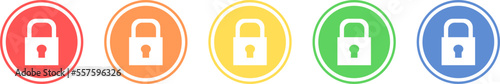 Padlock icon set. Lock icon in various colors.
