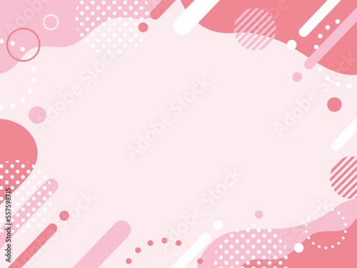 ピンク　母の日　ポップ 　フレーム　背景