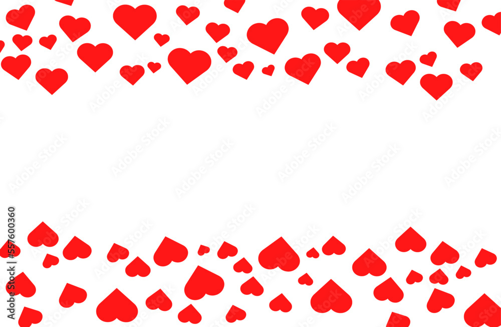 Red hearts background for valentines day design, love. hearts vector