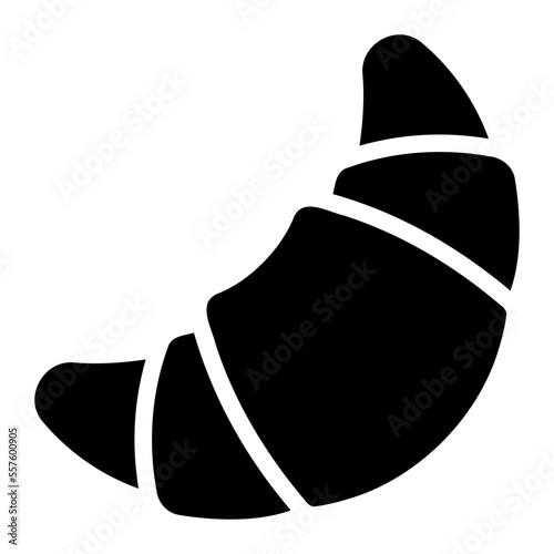 croissant glyph icon