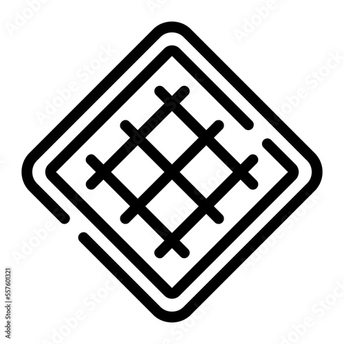 waffle line icon