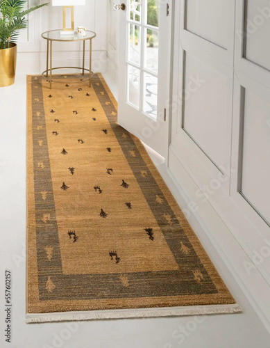 Modern multicoloured hallway entryway runner rug