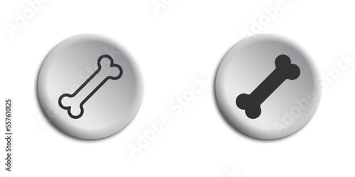 Bones icons set. Vector illustration.