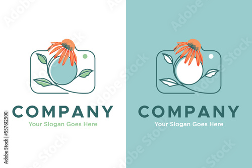 flower leaves photography logo