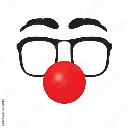 Clown's Face isolated on a white background