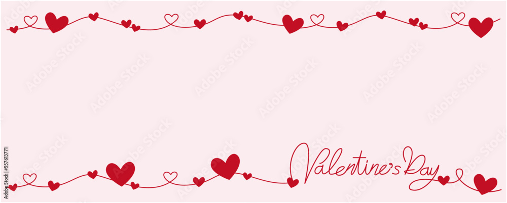 Valentines day decoration background. Happy Valentine day decorative graphic for banner, background and sales promotion template. Vector illustration.  - obrazy, fototapety, plakaty 