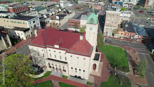 Rockingham County Courthouse Harrisonburg Virginia Aerial Cinematic photo