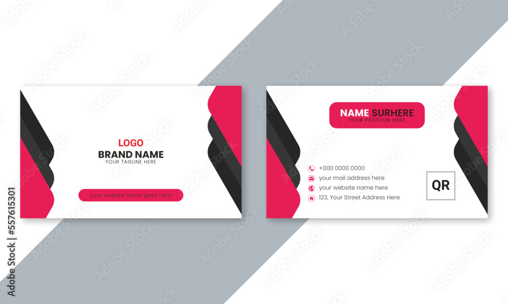 Simple creative clean business card design. modern and template design