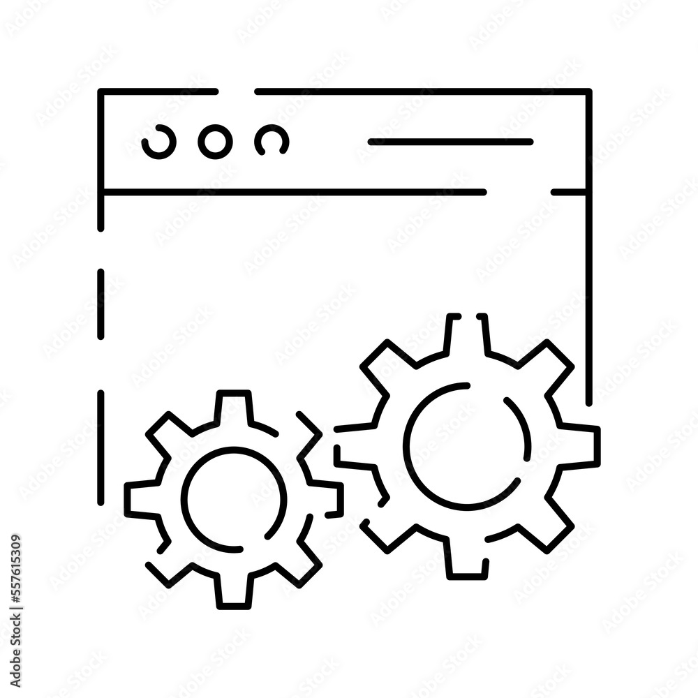 Coding and Programming line icon. Dev thin line Icon for development. Web or ui. Computer technology and data Coding and Programming line icon. Dev thin line Icon for development. Web or ui. Computer technology and data