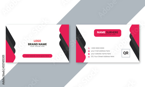 Fototapeta Naklejka Na Ścianę i Meble -  Simple creative clean business card design. modern and template design