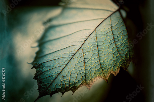 Leafy Textures: A Close-Up of a Delicate Leaf