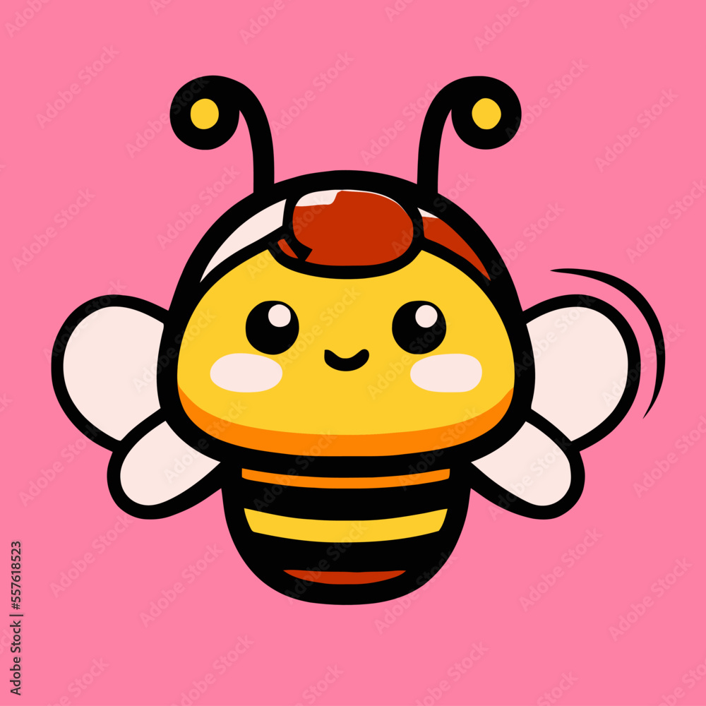 Premium Vector | Cute doodle bee carrying honey with watercolor illustration