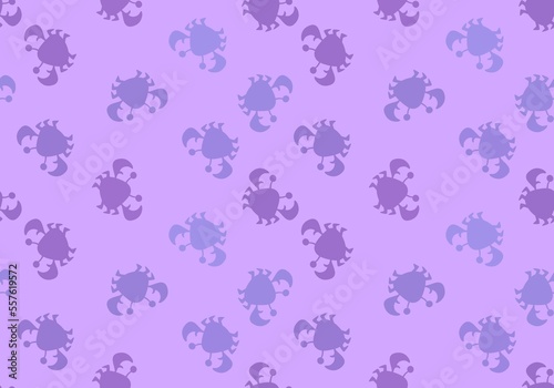 Cartoon silhouette animals seamless crabs pattern for wrapping paper and kids clothes print and fabrics