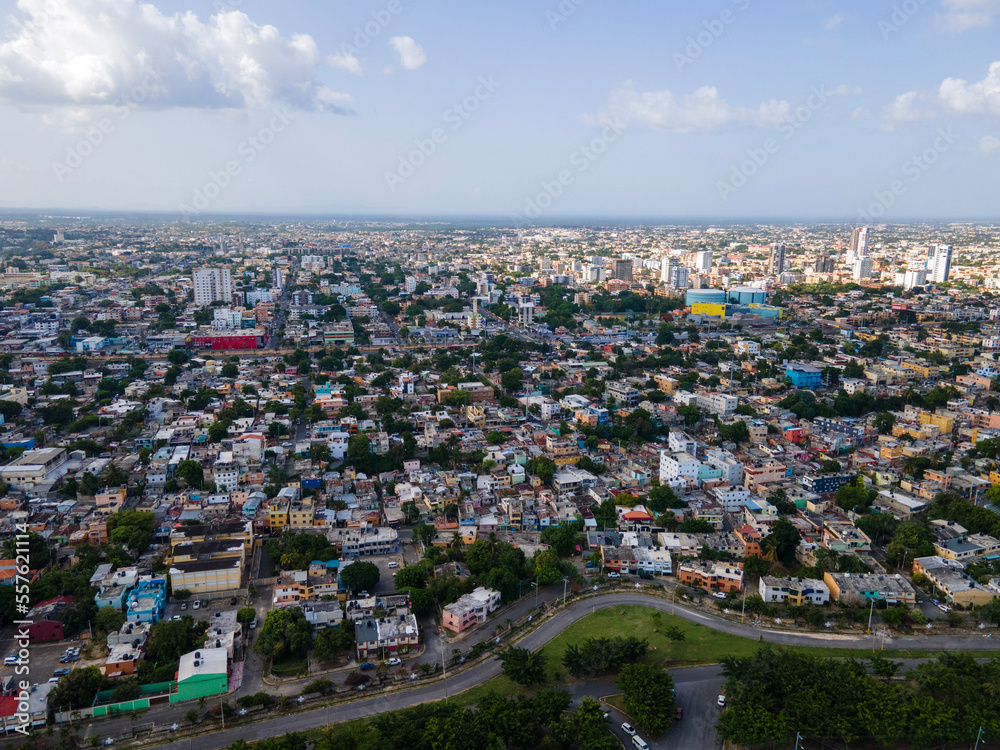 aerial view of the city Santo Domingo 