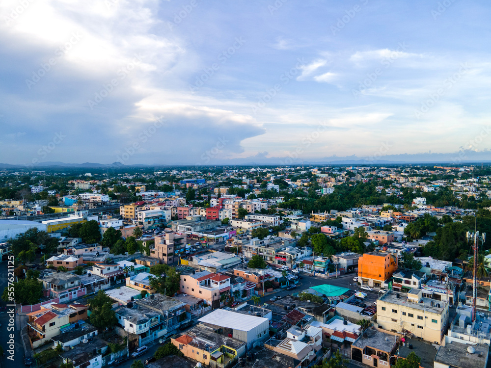 aerial view of the city