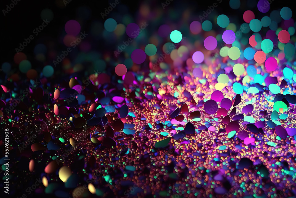 abstract glitter with bokeh background. sketch art for artist creativity and inspiration. generative AI	
