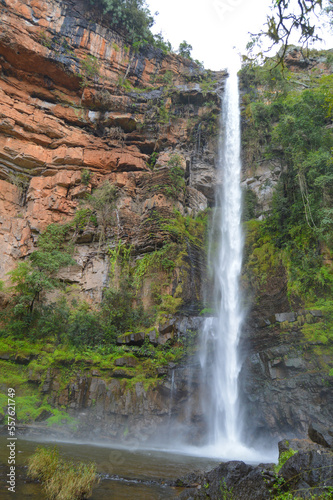 Beautiful secluded and majestic Lonecreek or Lone creek falls  waterfall in Sabie Mpumalanga South Africa