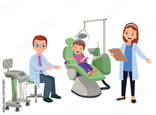 Dentist isolated cartoon vector illustrations