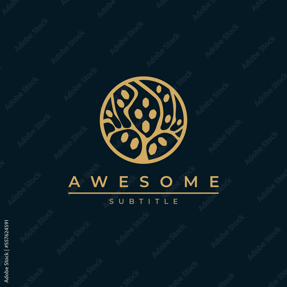 vector logo of a tree in a circle which is very exotic. very suitable for logo design materials, posters, flyers, and other creative designs. vector logo of a tree in a circle which is very exotic. very suitable for logo design materials, posters, flyers, and other creative designs.