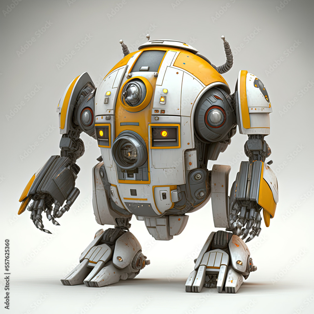 annoncere Munk tab Round robot cyborg Stock-illustration | Adobe Stock