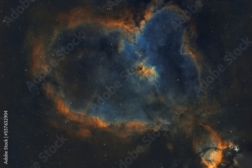 heart nebula deep dark sky object in constellation Cassiopeia 