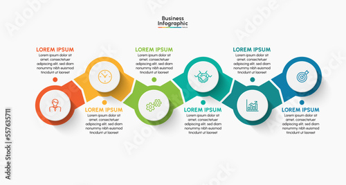 Business infographic background template