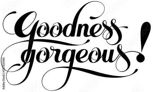 Goodness Gorgeous - custom calligraphy text