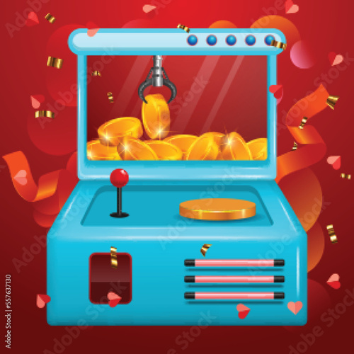 finance & business claw game machine isolated