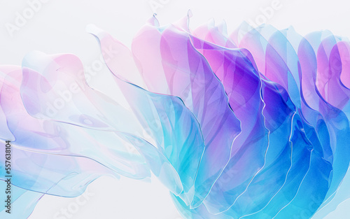 Fototapeta Naklejka Na Ścianę i Meble -  Gradient multilayer glass background, 3d rendering.
