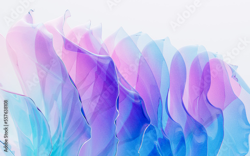 Fototapeta Naklejka Na Ścianę i Meble -  Gradient multilayer glass background, 3d rendering.