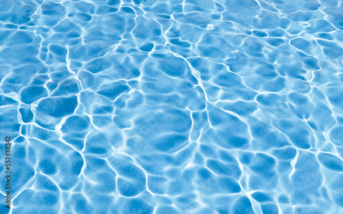 Water surface with caustic phenomenon, 3d rendering.