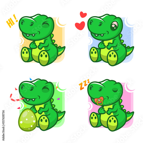 cute dinosaur cartoon children illustration