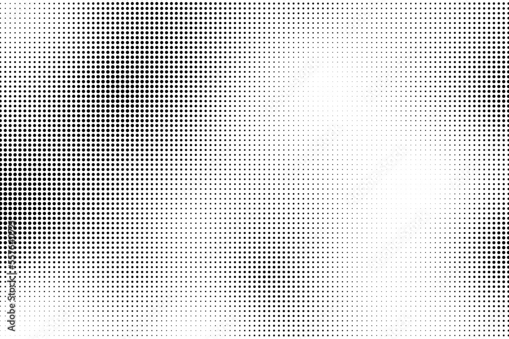 Black and white wave dotted halftone background