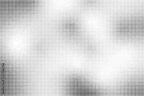Black and white wave dotted halftone background