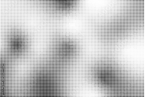 Black and white wave dotted halftone background