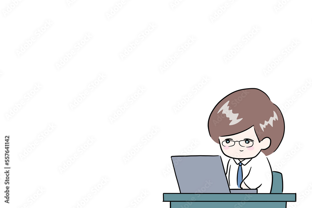 zoom meeting office clerk office worker employee desk work computer work man with glasses remote work zoom meeting office clerk office worker employee desk work computer work man with glasses remote work