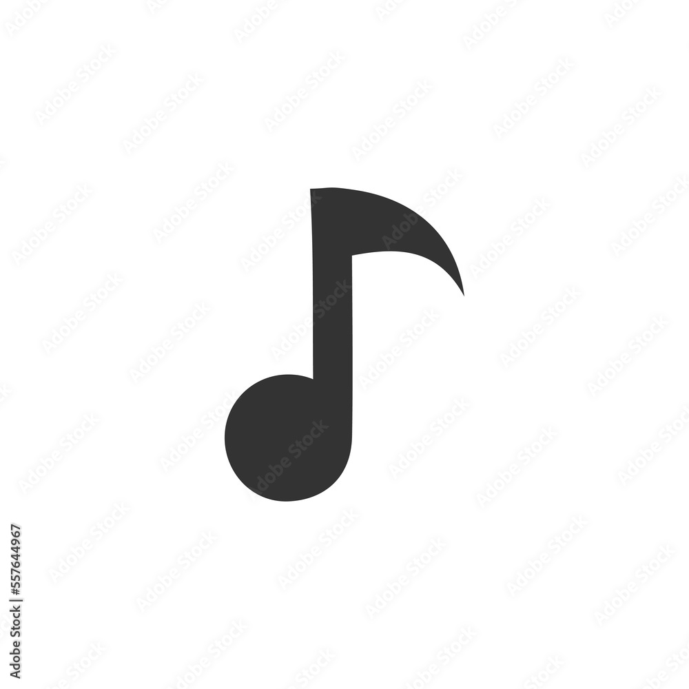 Music note icon in simple design. Vector illustration Music note icon in simple design. Vector illustration