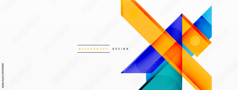 Bright colorful straight lines geometric abstract background. Trendy overlapping lines composition for wallpaper, banner, background or landing
