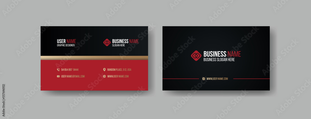 Gradient color luxury premium modern business card template design