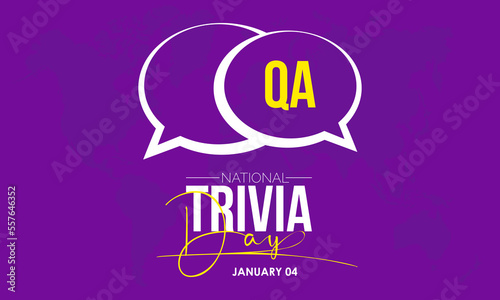 Vector illustration design concept of National Trivia Day observed on January 4
