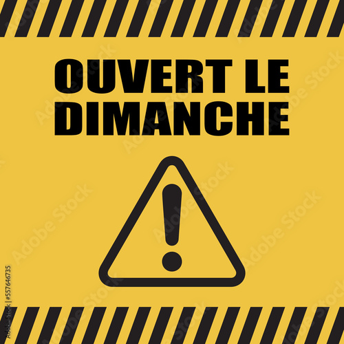 Logo ouvert le dimanche.