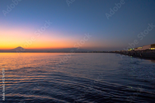 sunset over the sea