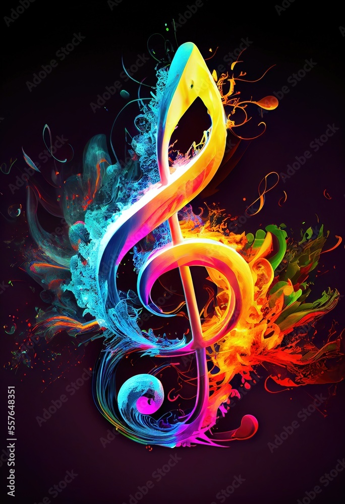 Colorful Treble Clef